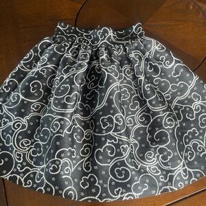 Emporio Armani Black and White Floral Mini Skirt